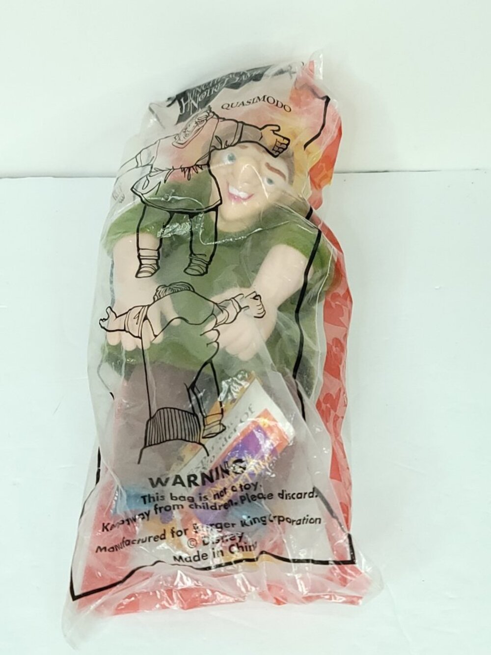 Disney Hunchback of Notre Dame Quasimodo Plush finger puppet Burger King 9" NEW